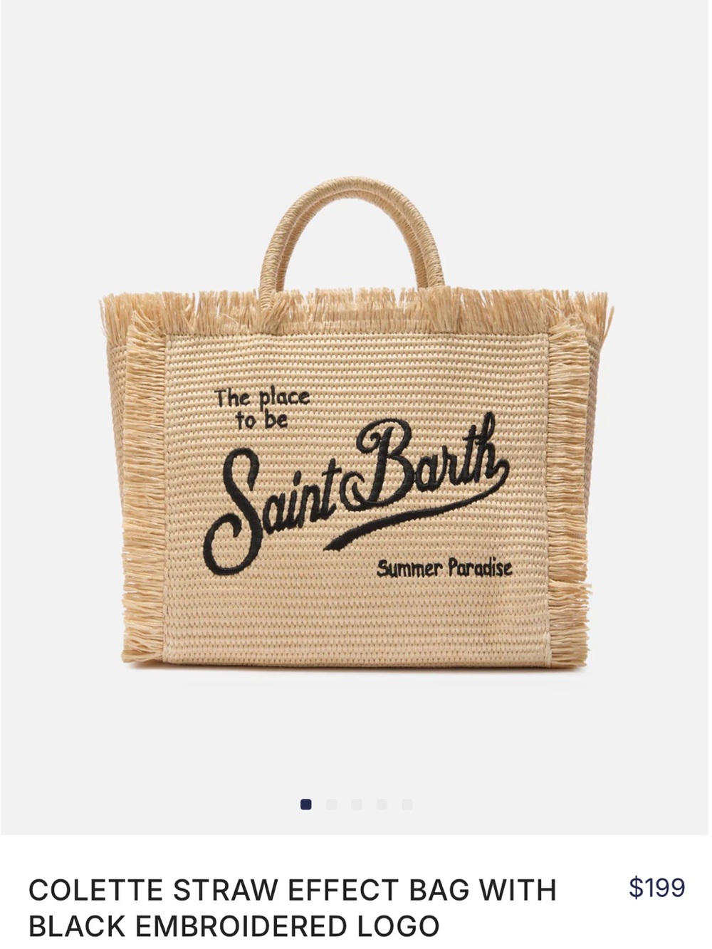 Colette Straw-Effect Tote Bag in Natural